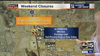 Weekend traffic advisory for Oct 18-20