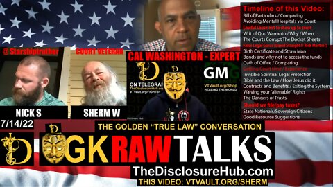 The Golden "True Law" Conversation - Cal Washington and Sherm Compare experiences - MUST SEE