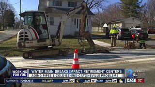Water main breaks impact retirement centers in Catonsville