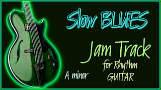 486 EASY BLUES RHYTHM GUITAR Jam Track in Am