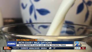 Non-dairy options for milk growing in popularity