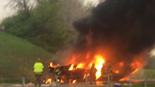 Tractor trailer fire