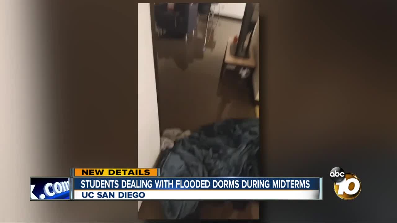 UCSD students reeling from flooded dorms after storm