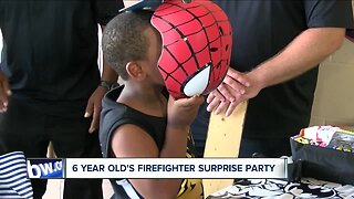 6 YEAR OLD'S FIREFIGHTER SURPRISE PARTY