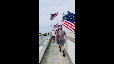 American Flag Walk - March 12, 2022 - Vero Beach, FL - *We walk Barber Bridge every Saturday 10 am*