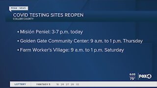 Covid testing sites reopen in Collier County