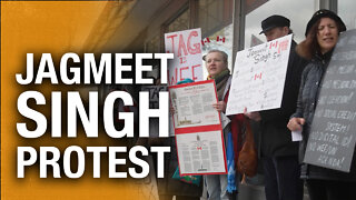 Jagmeet Singh must end coalition with Trudeau, say protesters