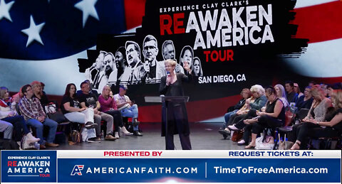 Leigh Dundas at Reawaken America San Diego, March 11, 2022