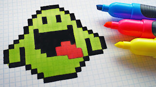 how to Draw Slimer - Handmade Pixel Art