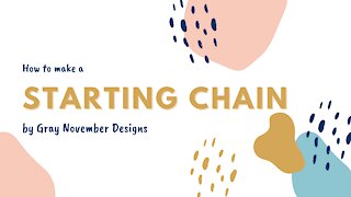 How to make a Starting Chain - Crochet