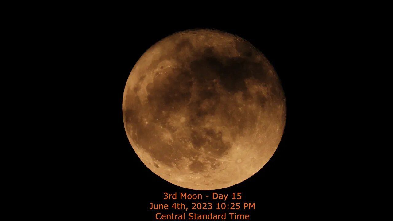Moon Phase June 4, 2023 1025 PM CST (3rd Moon Day 15)
