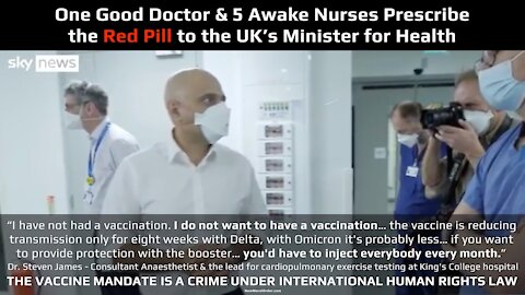 "Kingsgate" One Good Doctor and 5 Awake Nurses Prescribe the Red Pill to the UK's Minister for Health 07 Jan 22