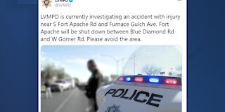 LVMPD investigation crash with injuries