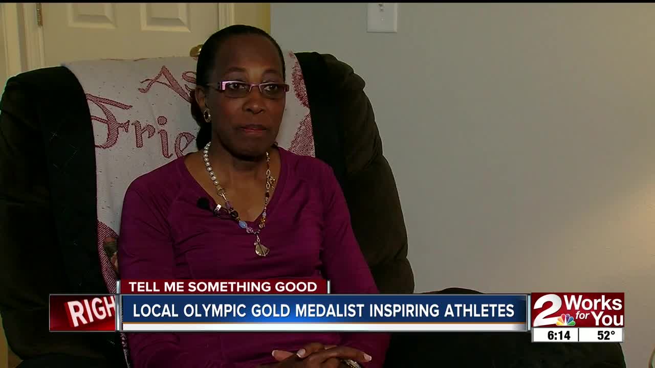 Local Olympic gold medalist inspiring athletes