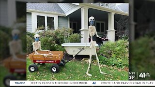Two skeletons brings life to local neighborhood