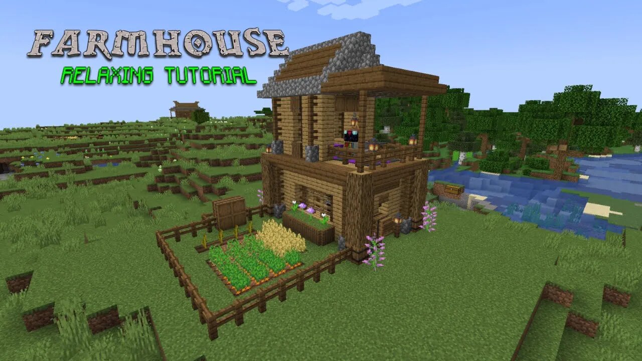 minecraft farm house tutorial