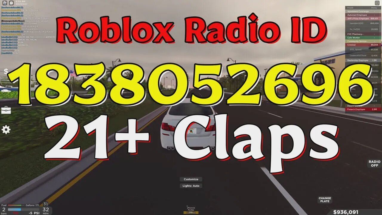 Claps Roblox Radio Codesids