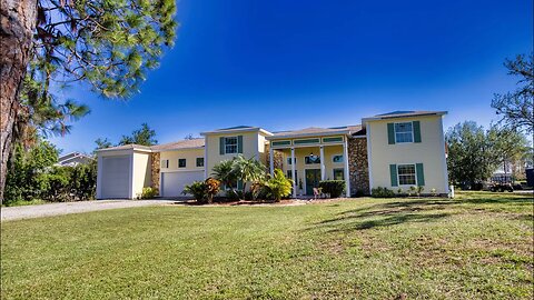 For Sale in South Sarasota County Florida. 5 bed, 4 bath, 5,000 Sq ft under air, 1 acre waterfront