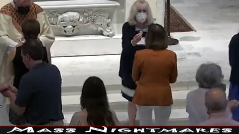 Excommunicated Nancy Pelosi Receives Holy Communion (Mass Nightmare Holy Trinity Catholic Church )