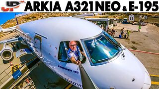 Arkia Cockpit Airbus A321NEO & Embraer 195 to Athens & Mykonos