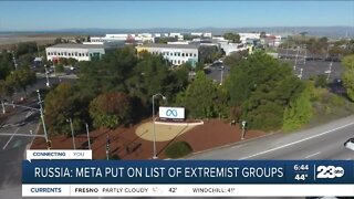 Russia puts Meta on list of extremist groups