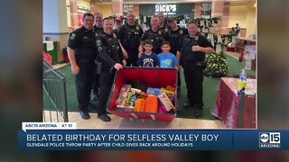 Glendale police throw belated birthday for generous 8-year-old Jaden