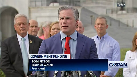 Tom Fitton Speaks at House Freedom Caucus News Conference on Government Funding