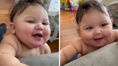 Adorable baby has hilarious conversation with mom