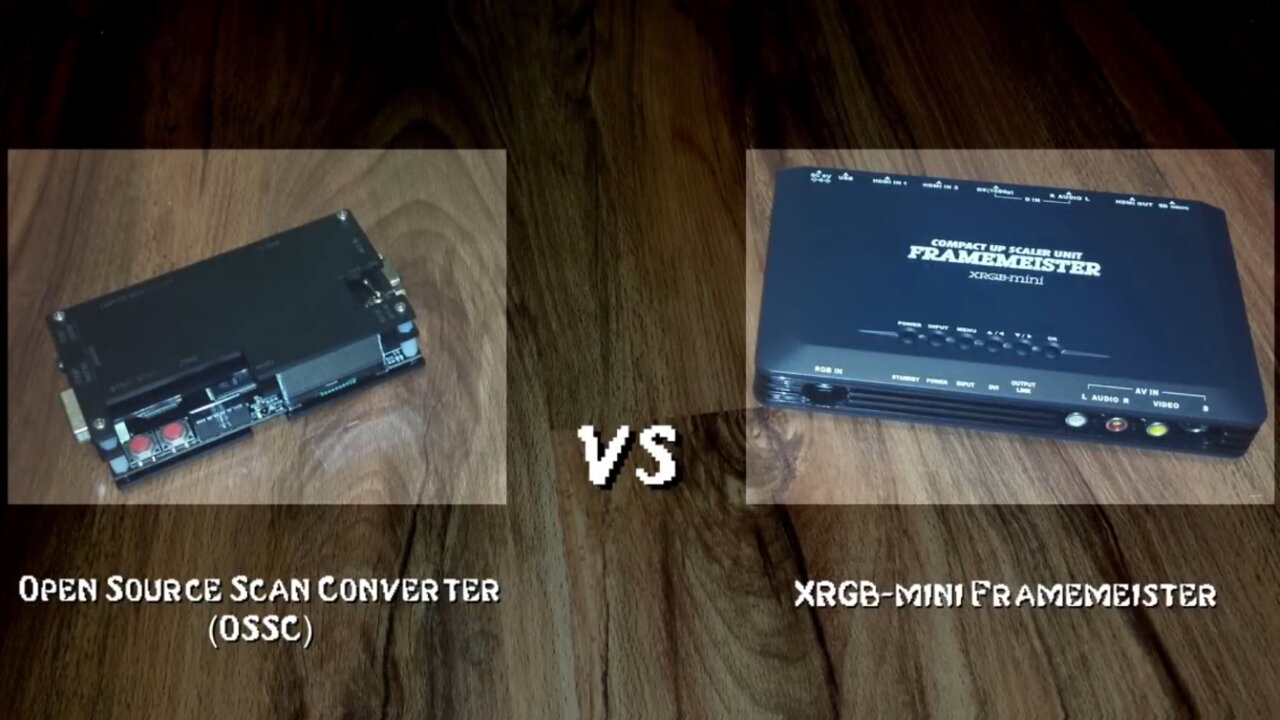 Retro Gaming: OSSC vs xRGB Mini Framemeister Component and SCART upscaler  comparison - 720p 1080p