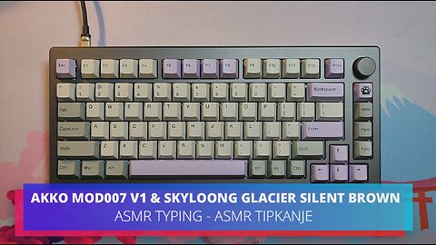 ASMR TYPING - tipkanje - kucanje Skyloong Glacier Silent Brown & Akko MOD007 FR4
