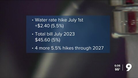 Tucson Water rate hike begins July 1
