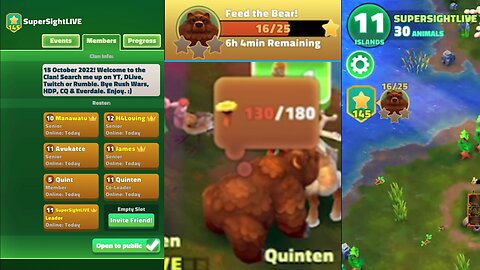 Root Land! Maxed Level 11! Hard bear clan event! SuperSightLIVE! Almost 150 stars!