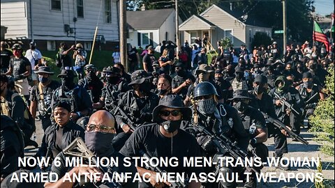 Now 6 Million Strong Men-Trans-Woman Armed Antifa/NFAC Men Assault Weapons
