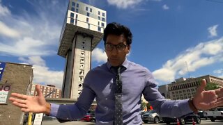 Reporter Faraz Javed shows us the Exchange tower in Detroit