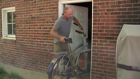 Family catches man breaking into backyard to steal a bike