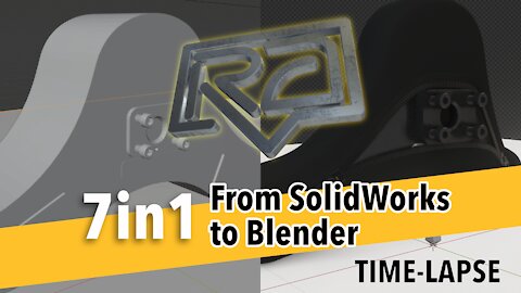 7hrs in 1 Minutes - Time-lapse SolidWorks to Blender