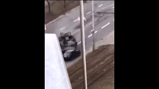Russian Tank Intentionally Crushes Car With Ukrainian Civilian Inside