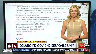 Delano PD start COVID-19 response unit