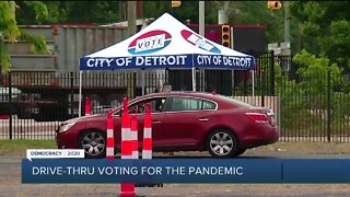 Residents using drive-thru voting option for Primary Election