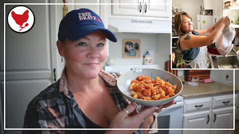 Another EASY Supper & My Thanksgiving Routine | Chicken Parm Pasta | A Good Life Farm