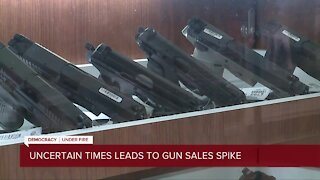 Gun sales shooting up with uncertain times