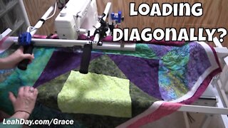 How to Load a Quilt Diagonally - Grace Q-Zone Hoop Frame