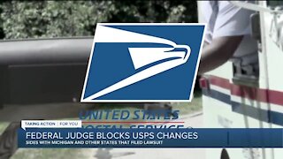 Federal judge blocks USPS changes