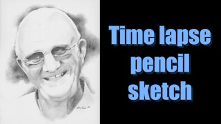 Time lapse drawing of a grandpa
