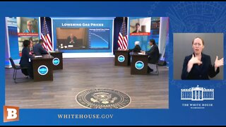 President Biden — live from COVID isolation — discussing Gas Prices…