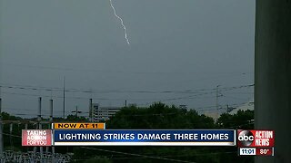 Lightning strike catches Pasco home on fire, officials say