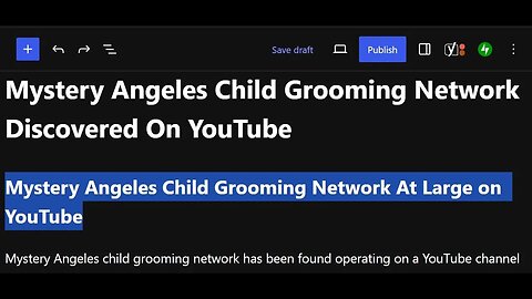 ARTICLE: Mystery Angeles Child Grooming Network At Large on YouTube - Chip, Griffy, Stella, Chris