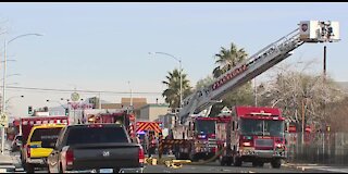 Abandoned school building fire in Las Vegas