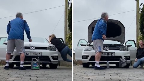 Woman pulls epic April Fool's Day prank on her dad