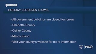 Local holiday closures for Friday